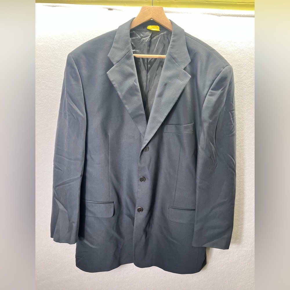 Roberto Villini Wool Blazer‎ Men's 46R Made in Italy Charcoal Business Jacket